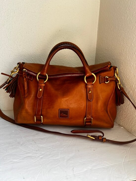 Dooney & Bourke Handbags - $599 DOONEY & BOURKE FLORENTINE LARGE LEATHER TASSLE SATCHEL